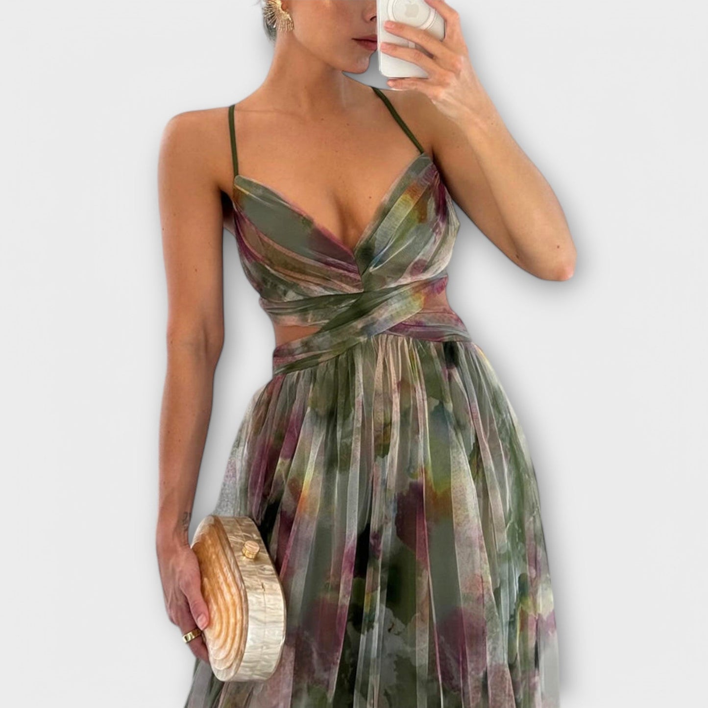 Annai Mesh Maxi Kleid - Elegant und Figurbetont