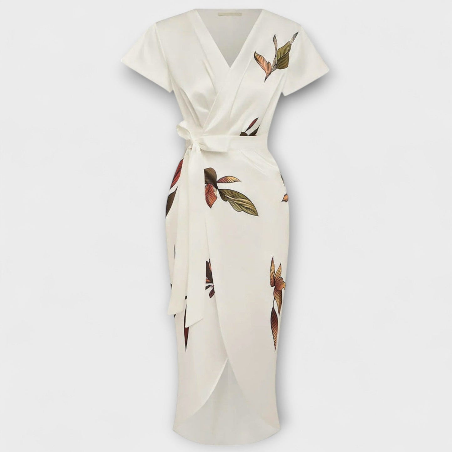 Satin Wickelkleid