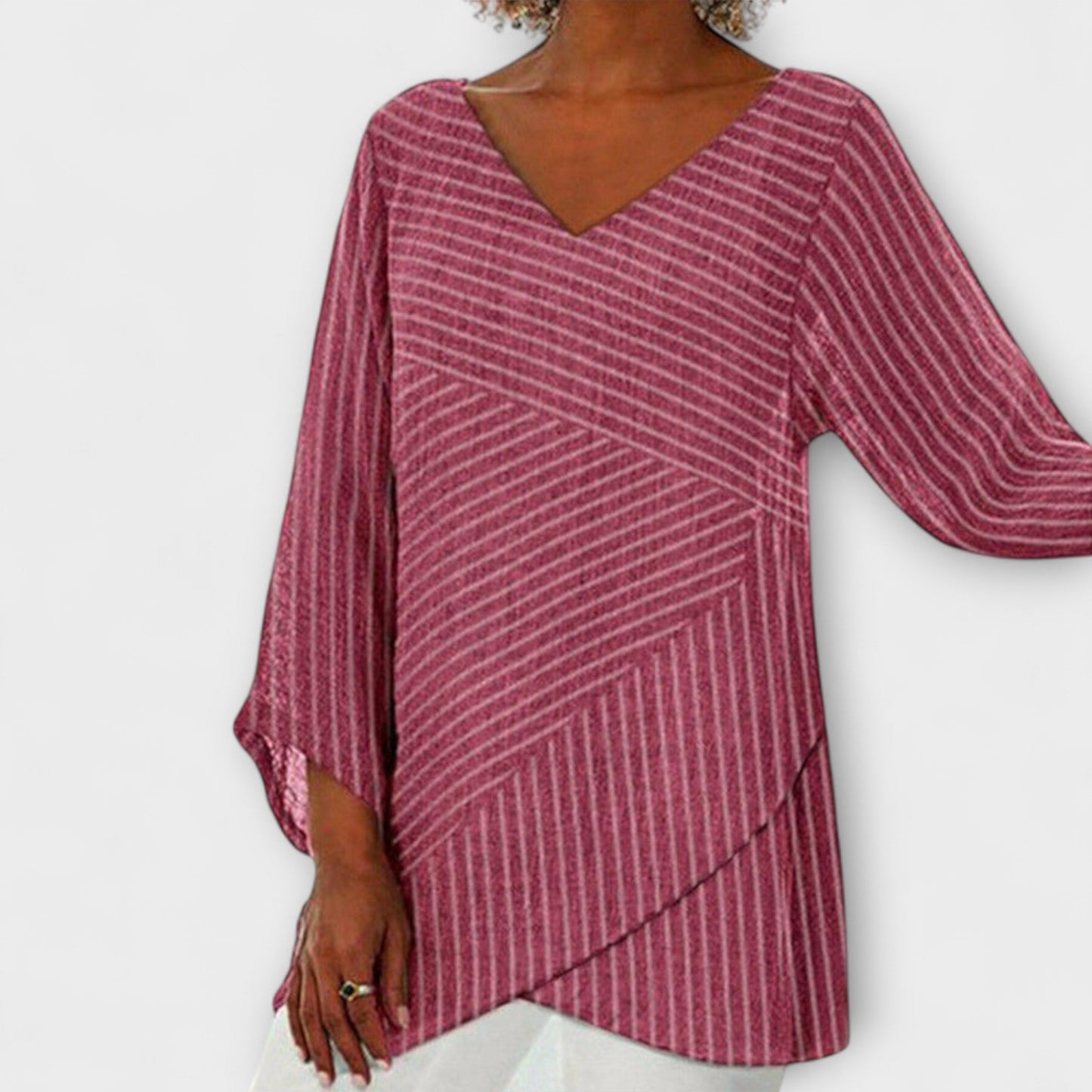 Penelope - Gestreiftes Drapiertes Top