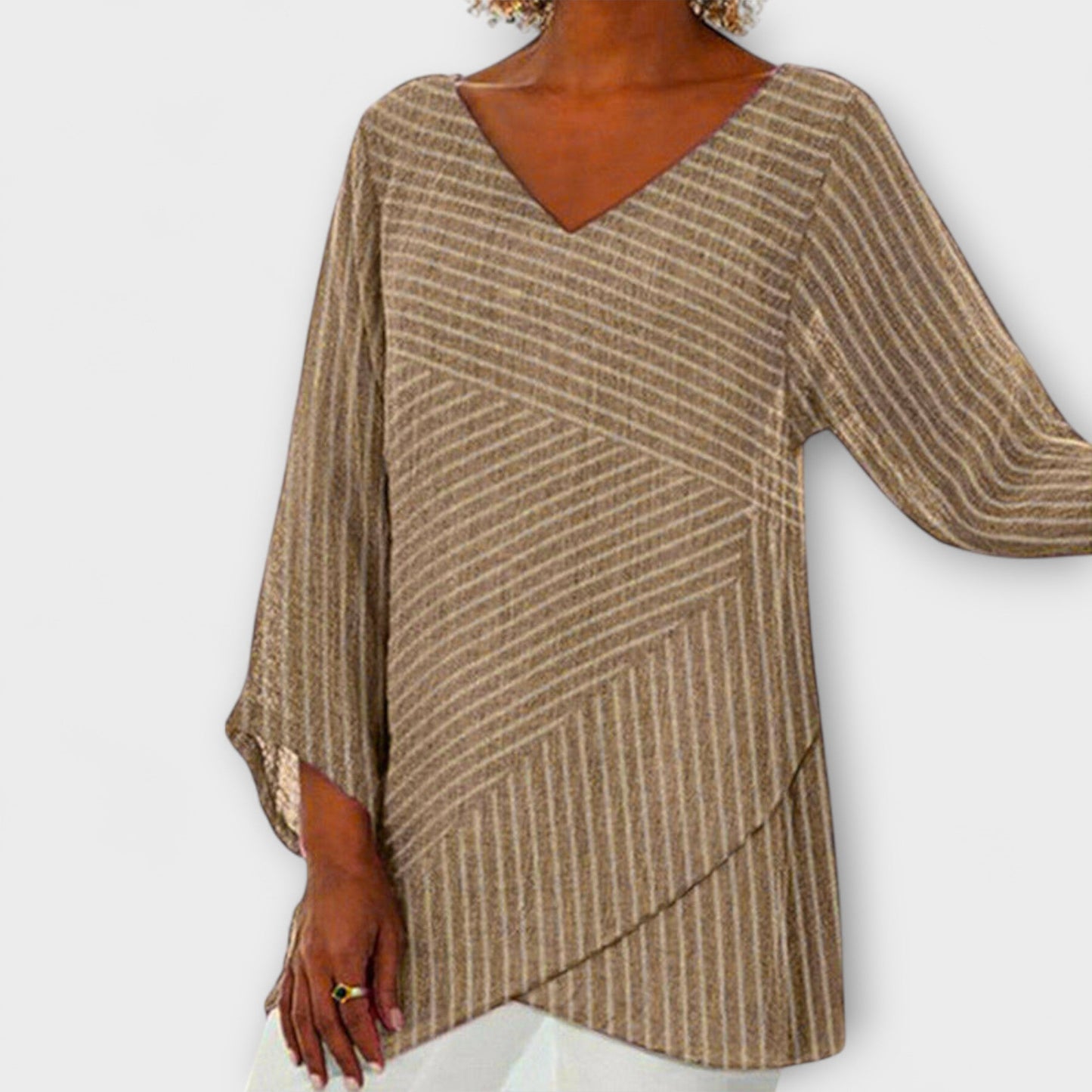 Penelope - Gestreiftes Drapiertes Top