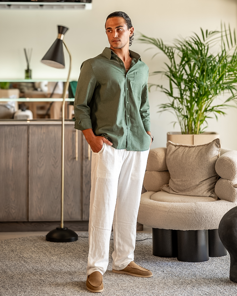 Altes Geld Leinen Combo (Langarmshirt)
