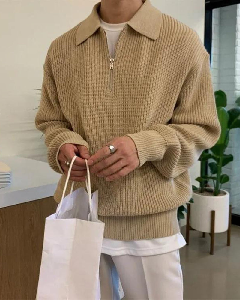 Cesare Halbzip Sweater
