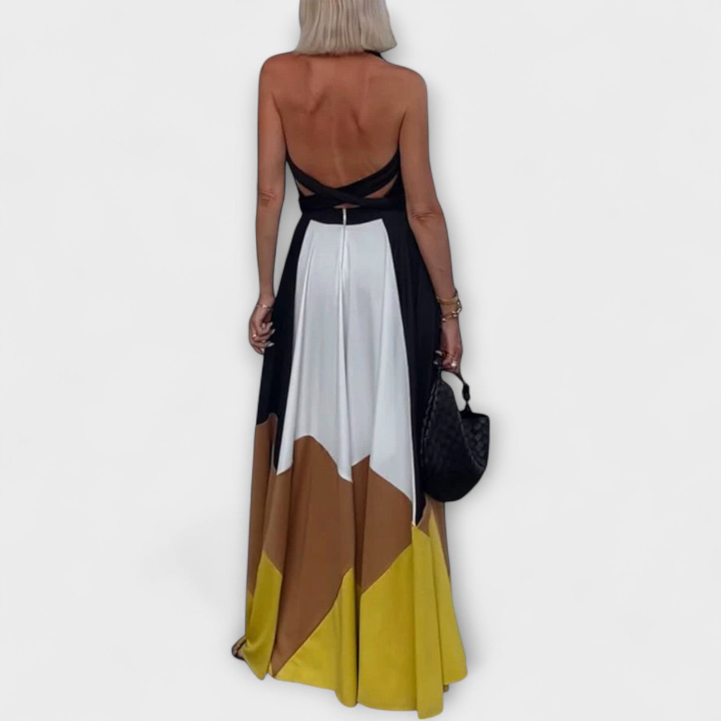 Nava - Langarmkleid mit Offenem Rücken