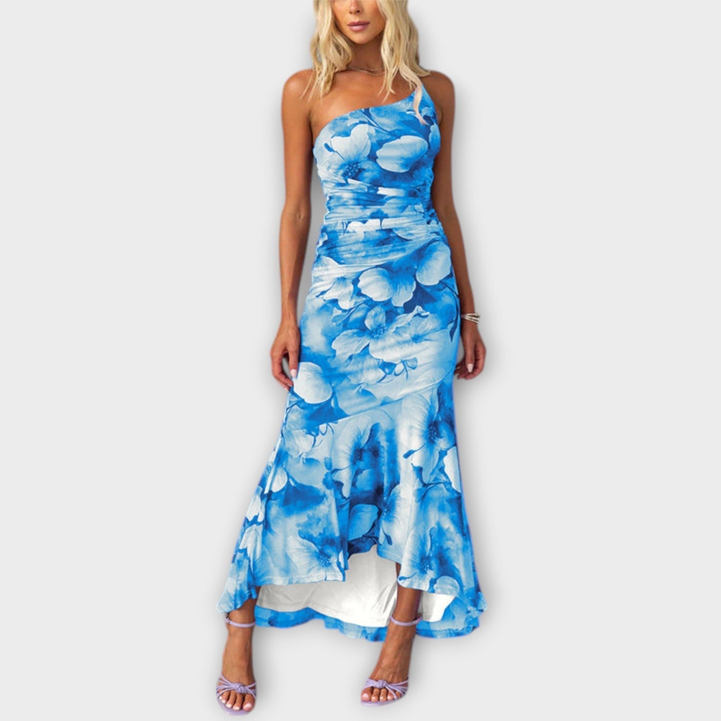 Pia - Maxikleid mit asymmetrischer Raffung