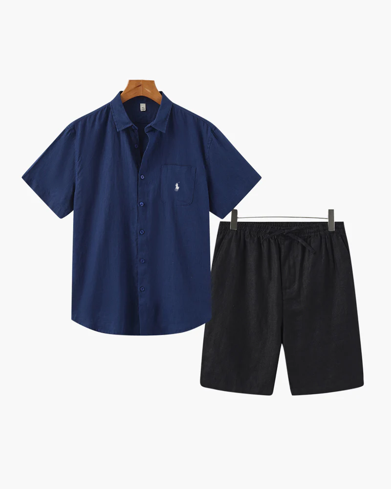 R. Ꮮаᴜгеn Leinen Kombi (Shorts)