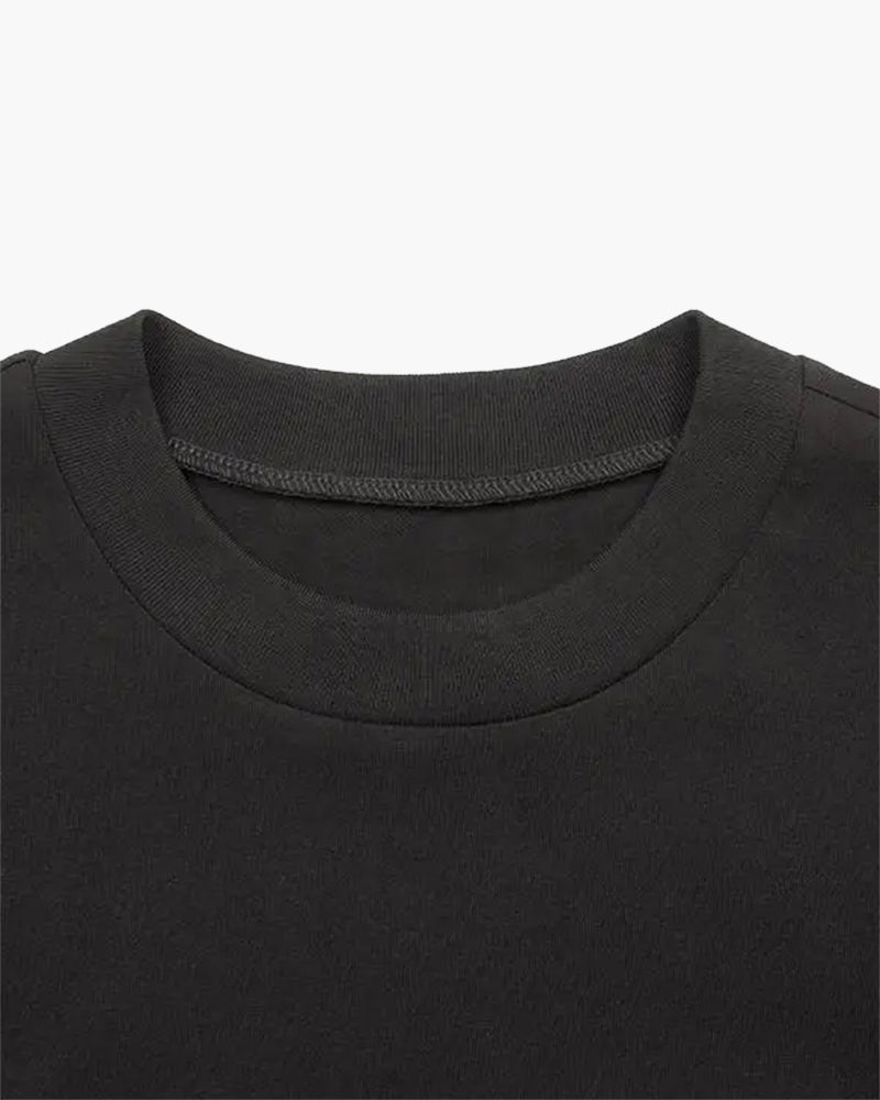 Verfeinertes Unifarben T-Shirt
