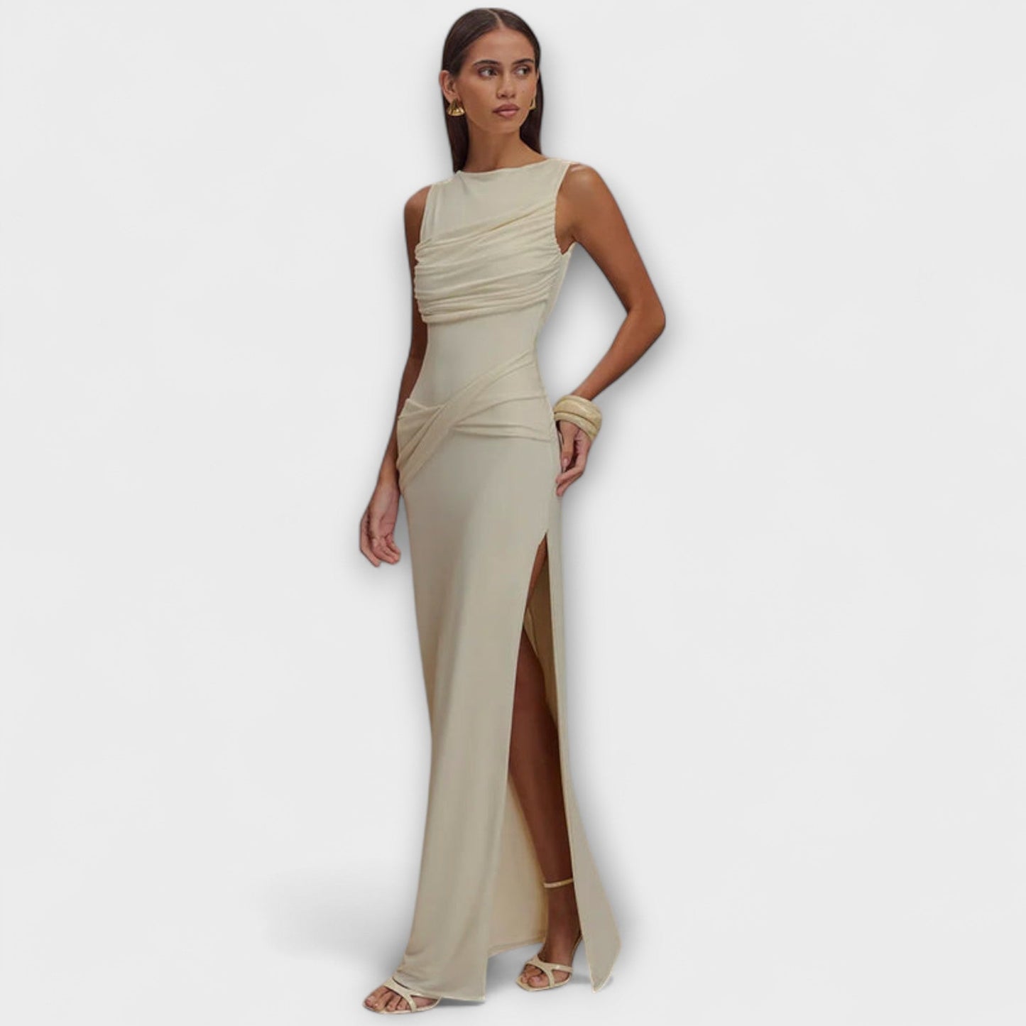 Rieke - Stilvolles Maxikleid mit Hohem Schlitz