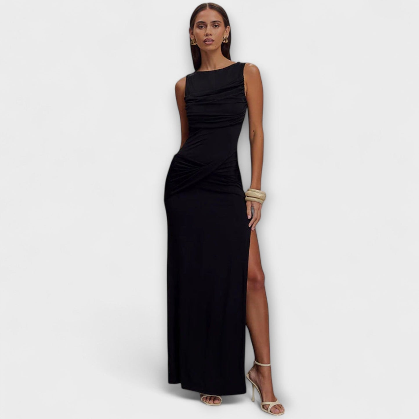 Rieke - Stilvolles Maxikleid mit Hohem Schlitz