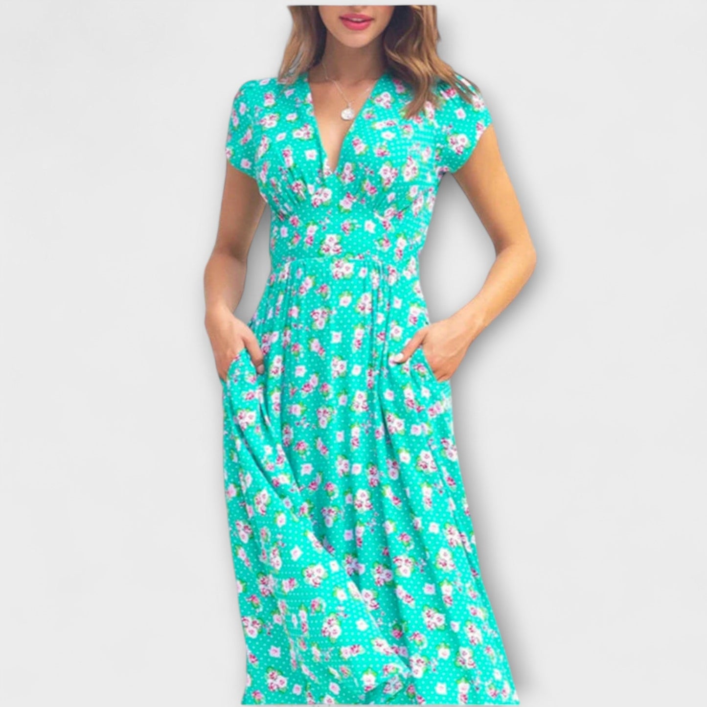 Fienna - Midi-Kleid mit Knopfleiste