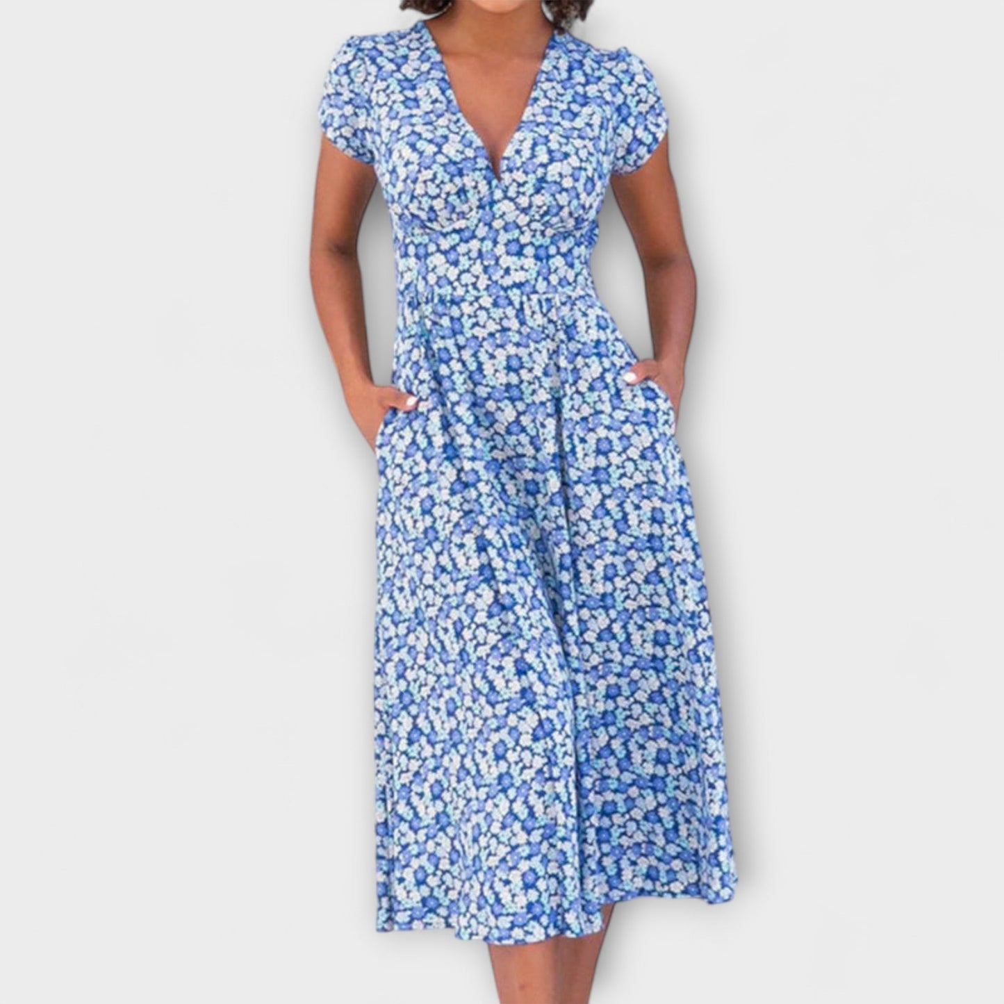 Fienna - Midi-Kleid mit Knopfleiste