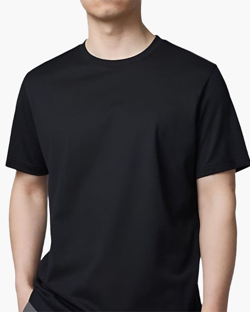 Verfeinertes Unifarben T-Shirt