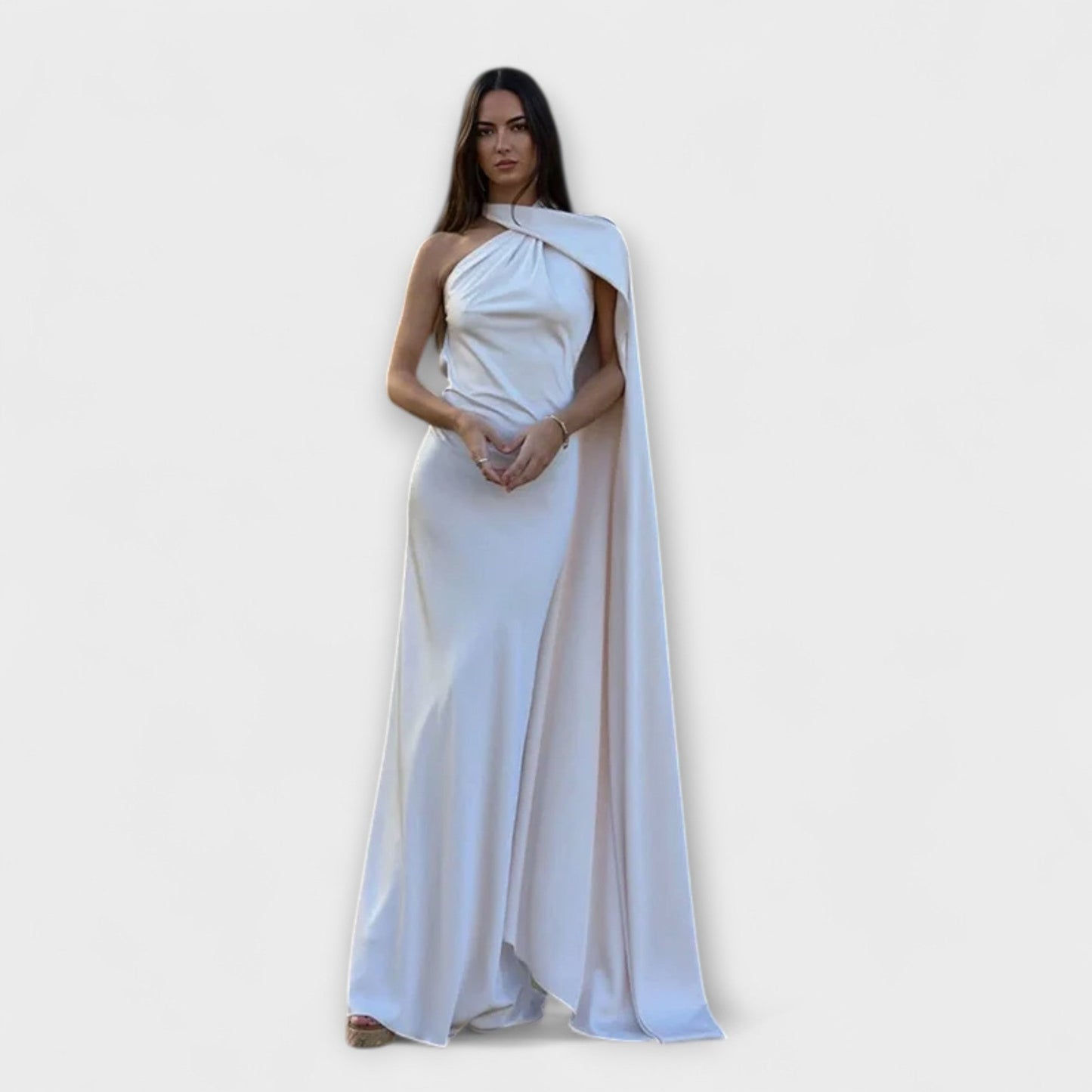 Chic Off-Shoulder Halter Maxi Kleid