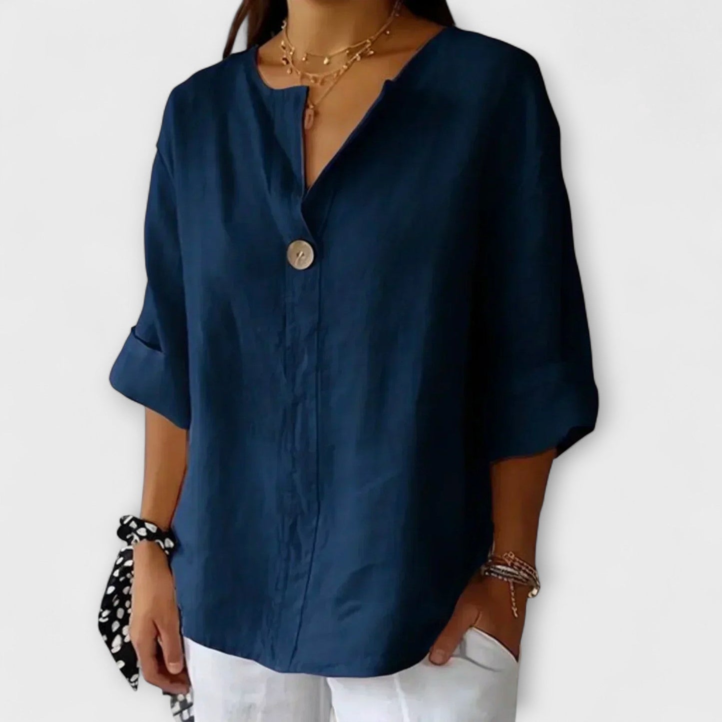 Nicole - Stylische Bluse mit V-Ausschnitt
