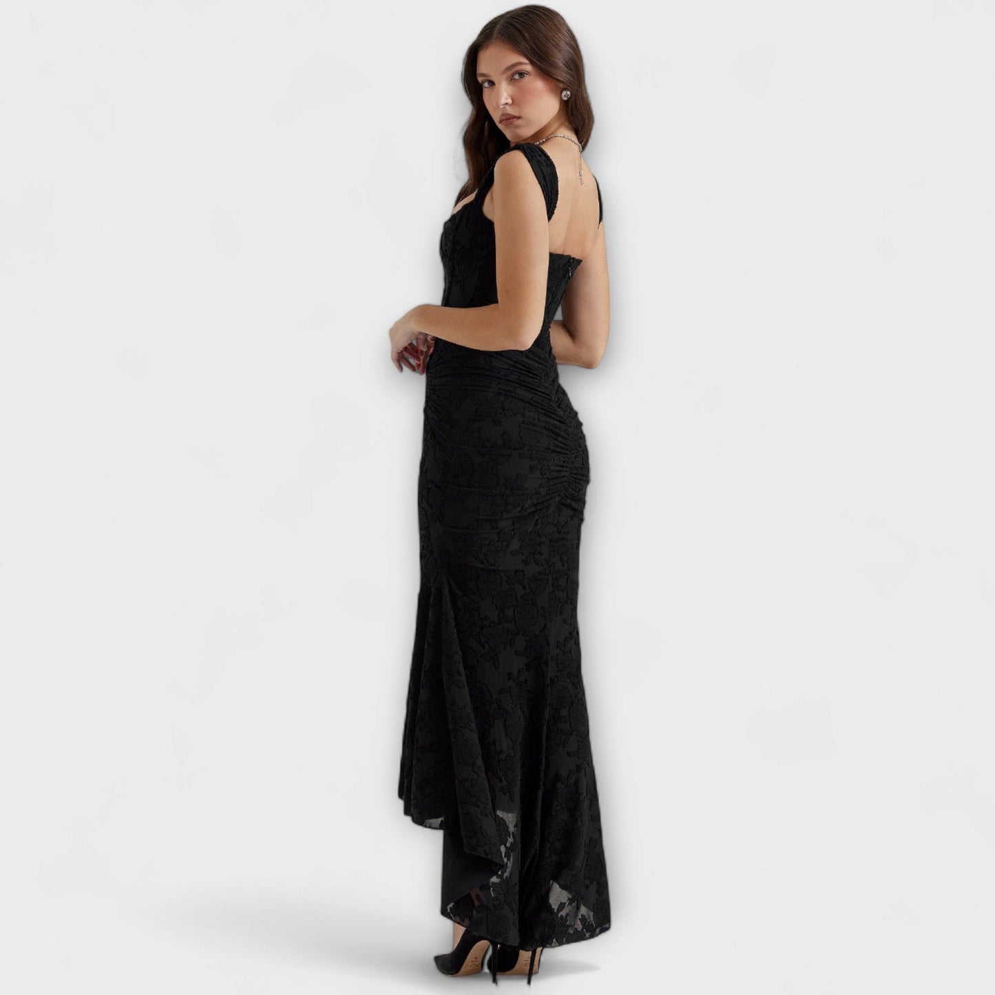 Renske - Langes Kleid mit elegantem und raffiniertem Korsett