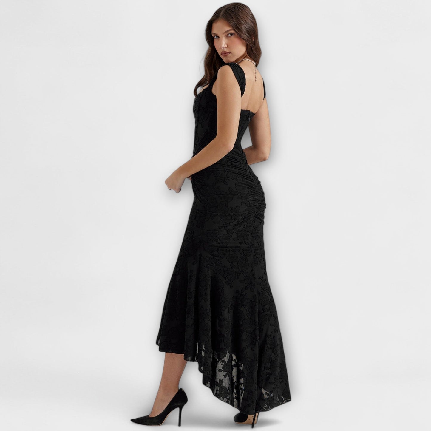 Renske - Langes Kleid mit elegantem und raffiniertem Korsett