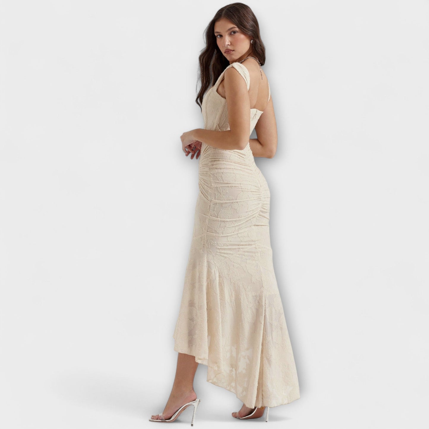 Renske - Langes Kleid mit elegantem und raffiniertem Korsett