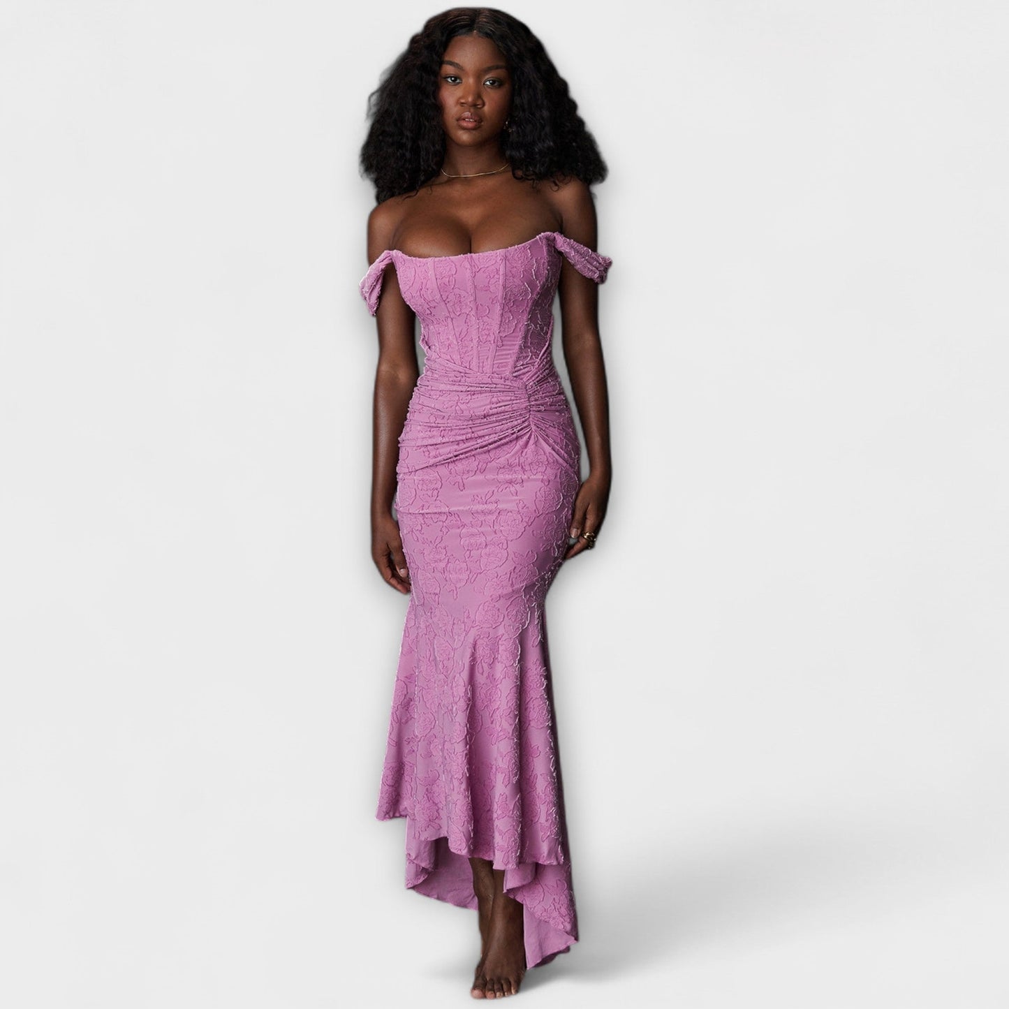 Renske - Langes Kleid mit elegantem und raffiniertem Korsett