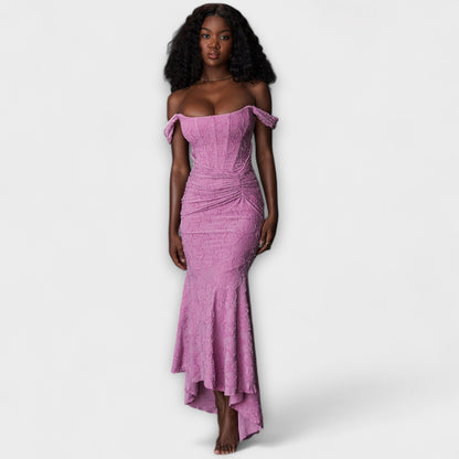 Renske - Langes Kleid mit elegantem und raffiniertem Korsett