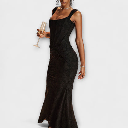 Renske - Langes Kleid mit elegantem und raffiniertem Korsett