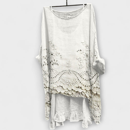Ella - Bluse mit doppeltem Saum