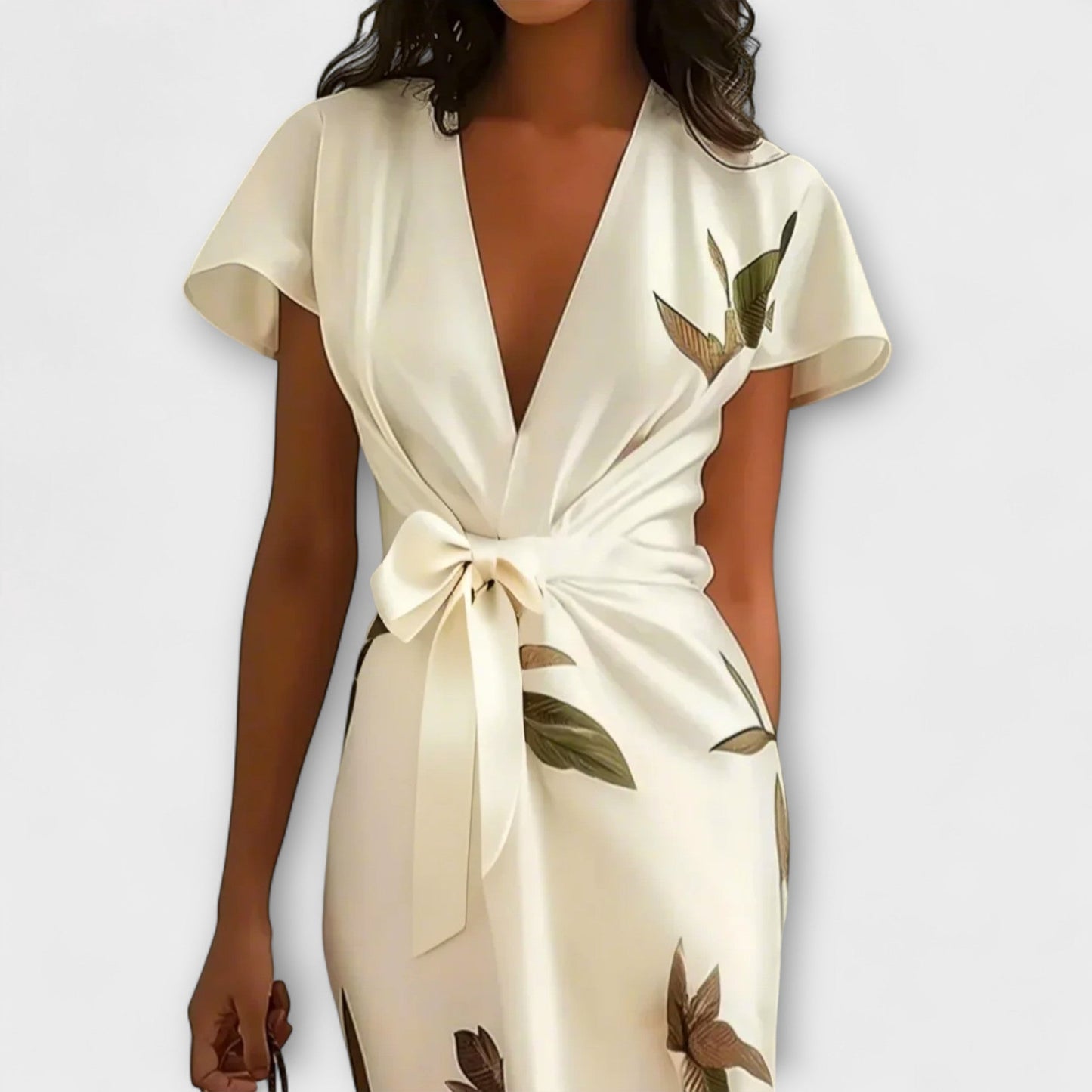 Satin Wickelkleid