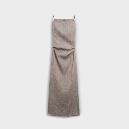 Clara - Fließendes Maxikleid aus Leinen-Mischung