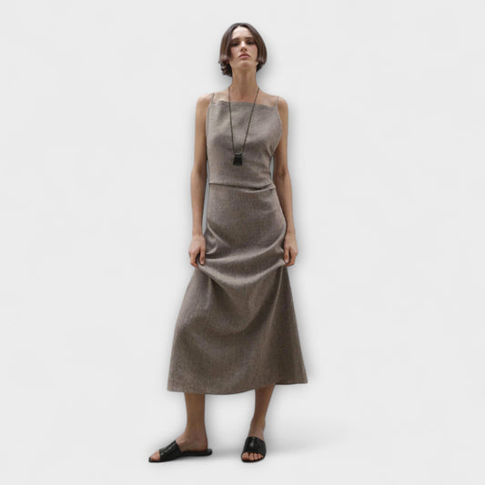 Clara - Fließendes Maxikleid aus Leinen-Mischung