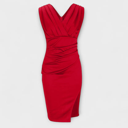 Desi - V-Ausschnitt Split-Kleid