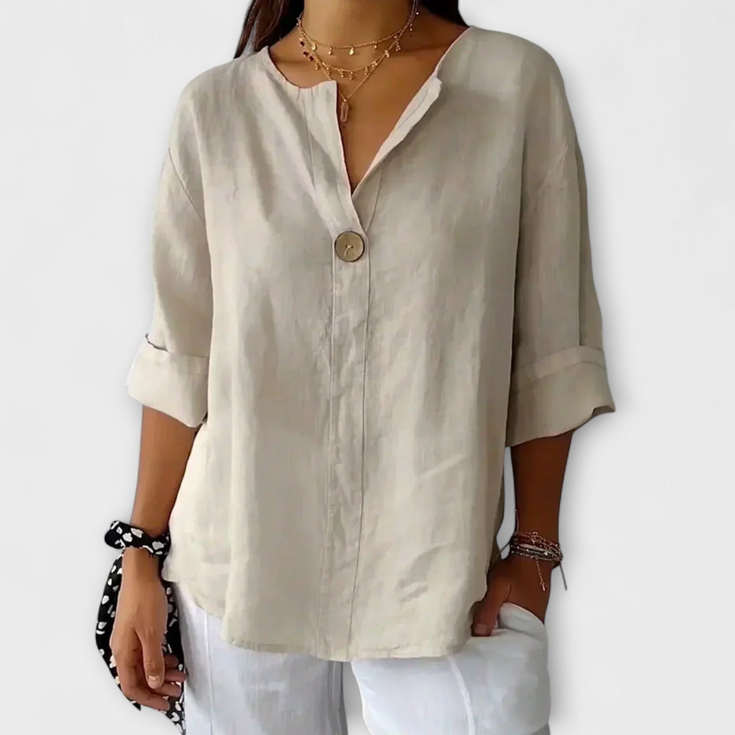 Nicole - Stylische Bluse mit V-Ausschnitt