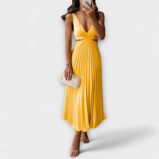 Elegantes Midi-Abendkleid mit Falten