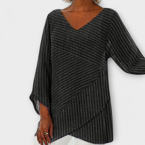 Penelope - Gestreiftes Drapiertes Top