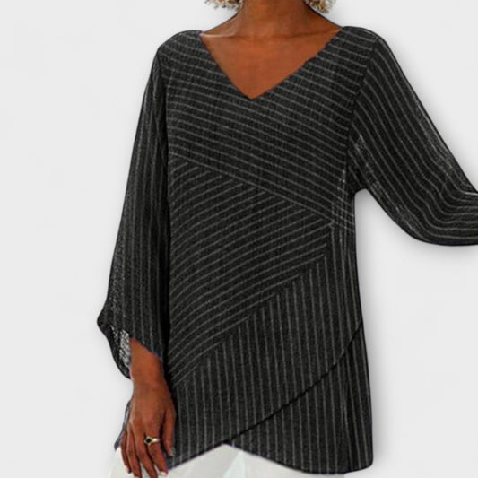 Penelope - Gestreiftes Drapiertes Top