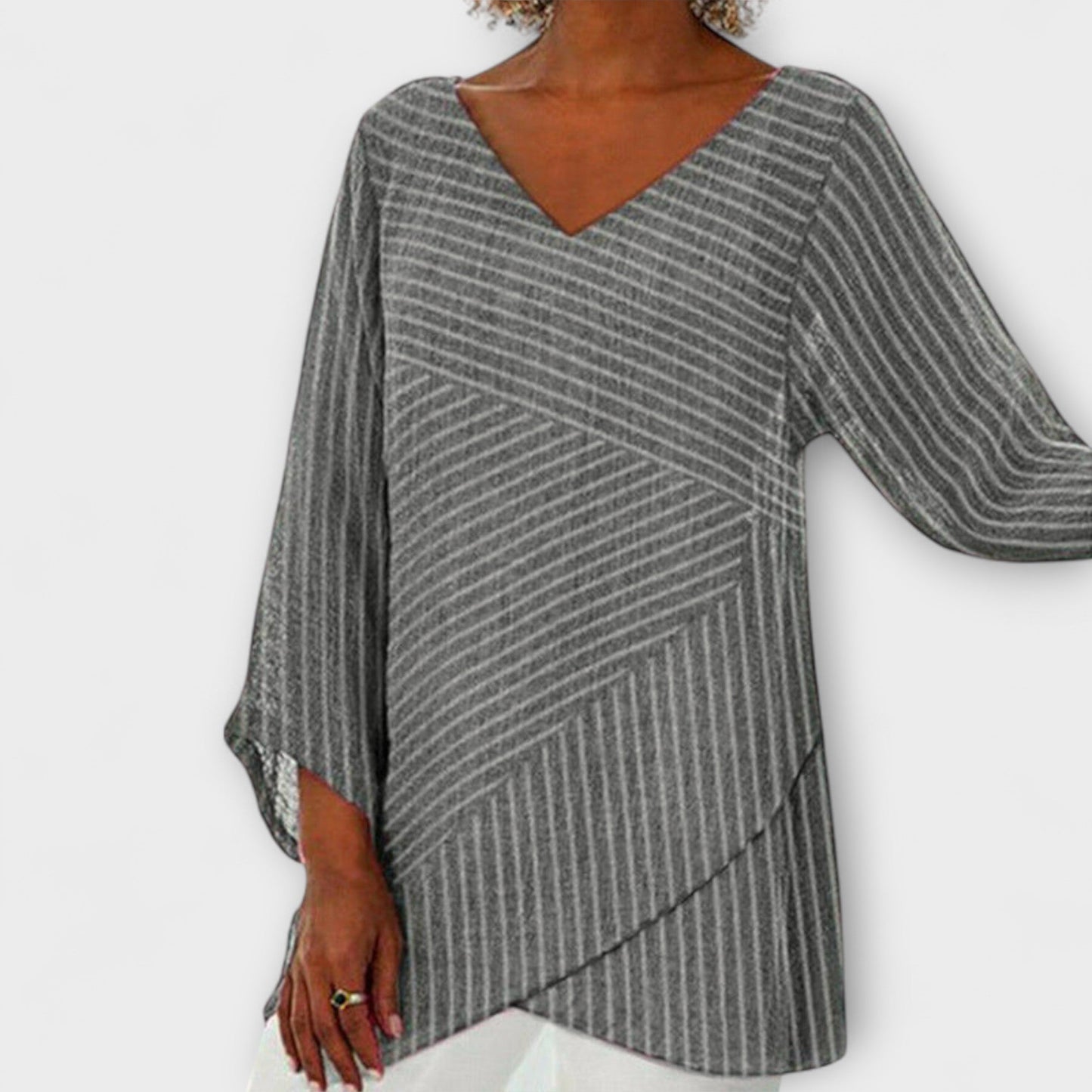 Penelope - Gestreiftes Drapiertes Top