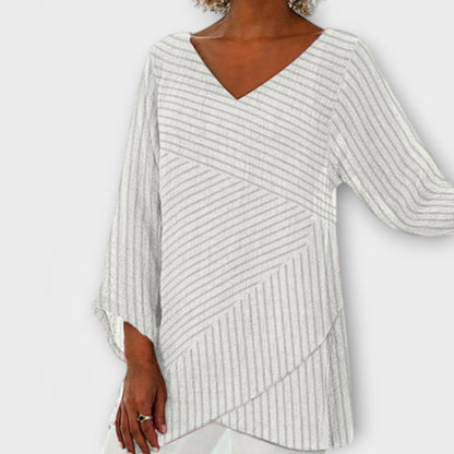 Penelope - Gestreiftes Drapiertes Top