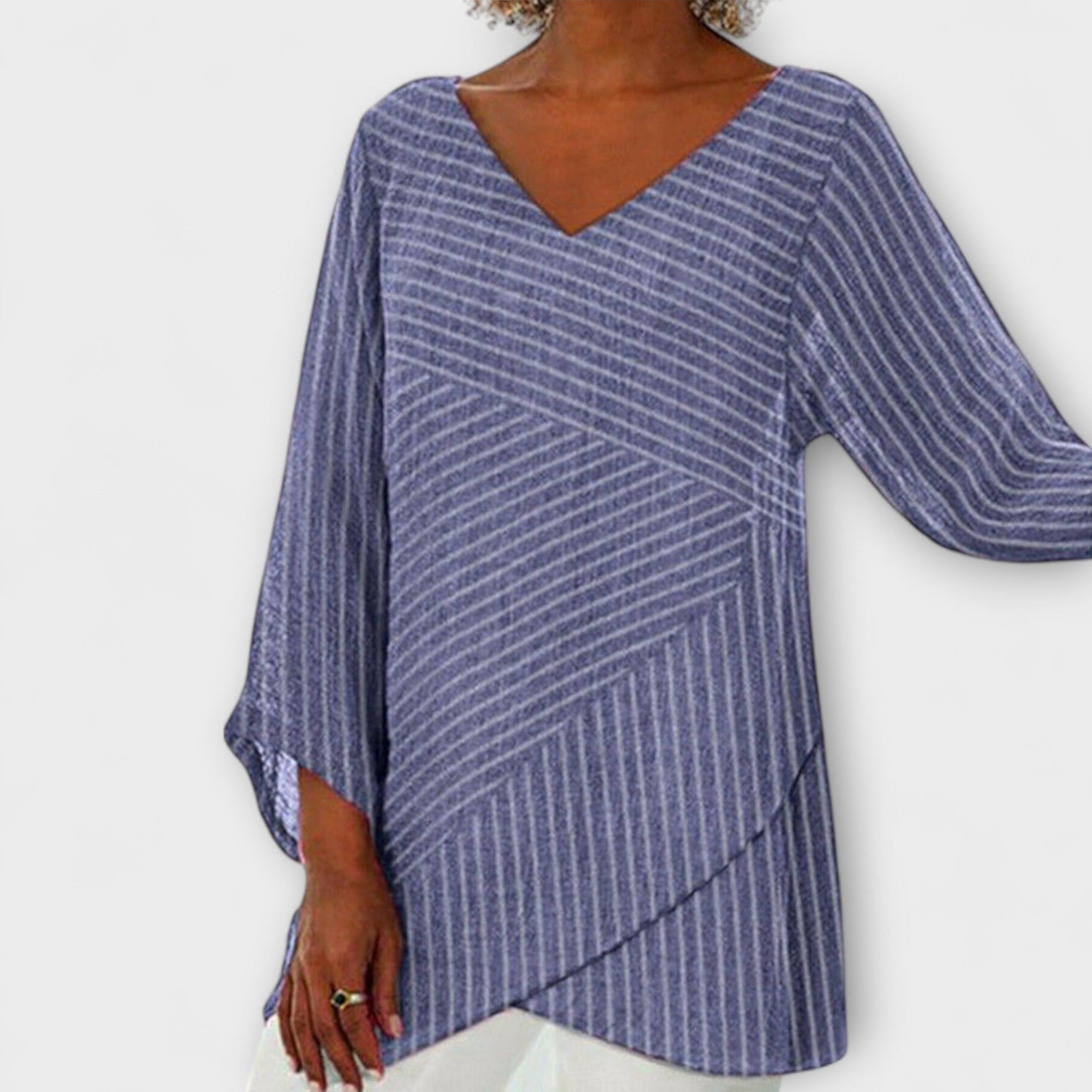 Penelope - Gestreiftes Drapiertes Top