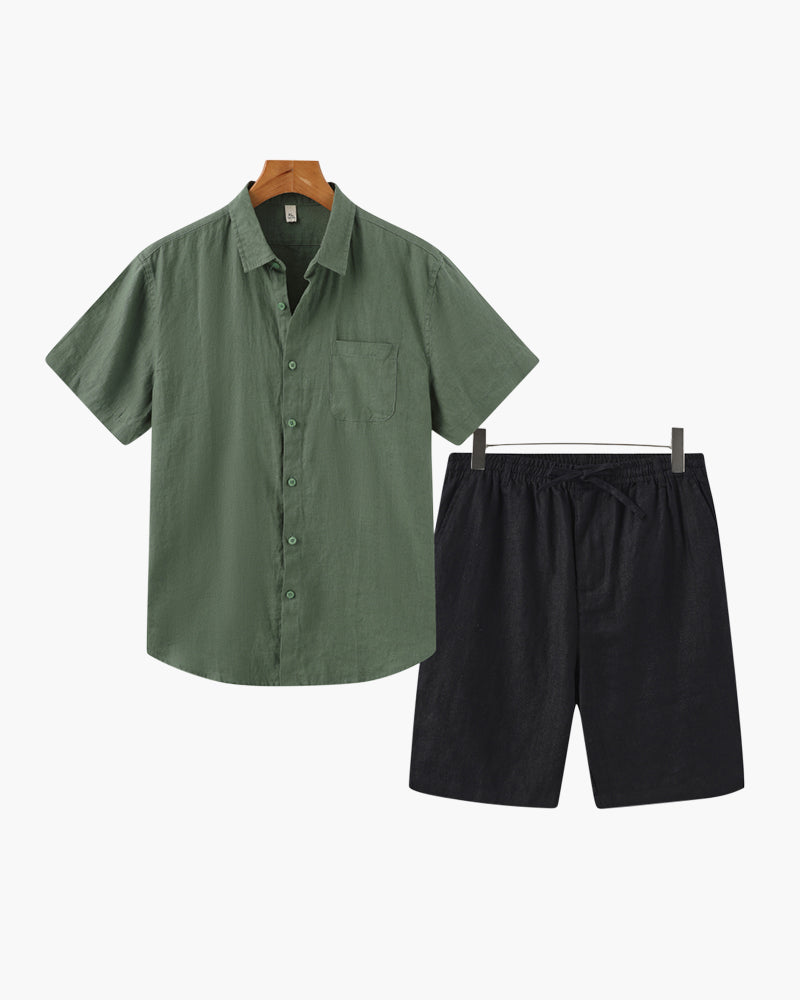 Altes Geld Leinen-Kombination (Shorts)