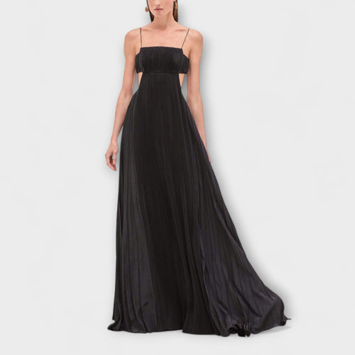 Mireille - Stilvolles Maxikleid mit Falten und Ausschnitten