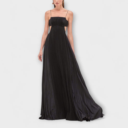 Mireille - Stilvolles Maxikleid mit Falten und Ausschnitten