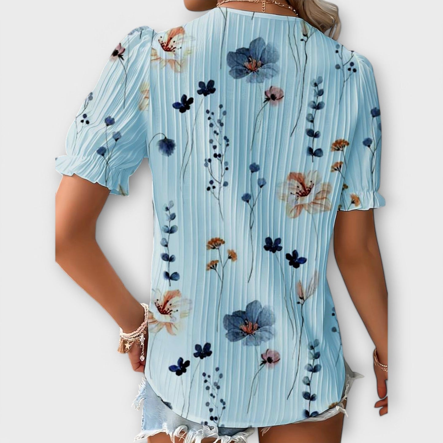 Emily - Modische Bluse mit V-Ausschnitt