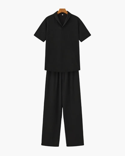 Baumwoll-Polo & Hosen-Set