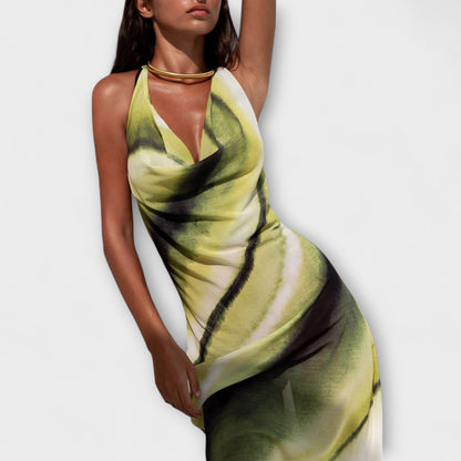 Klassisches Tie-Dye Gradient Maxikleid