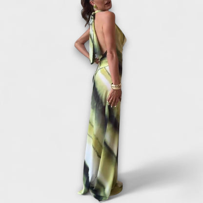 Klassisches Tie-Dye Gradient Maxikleid