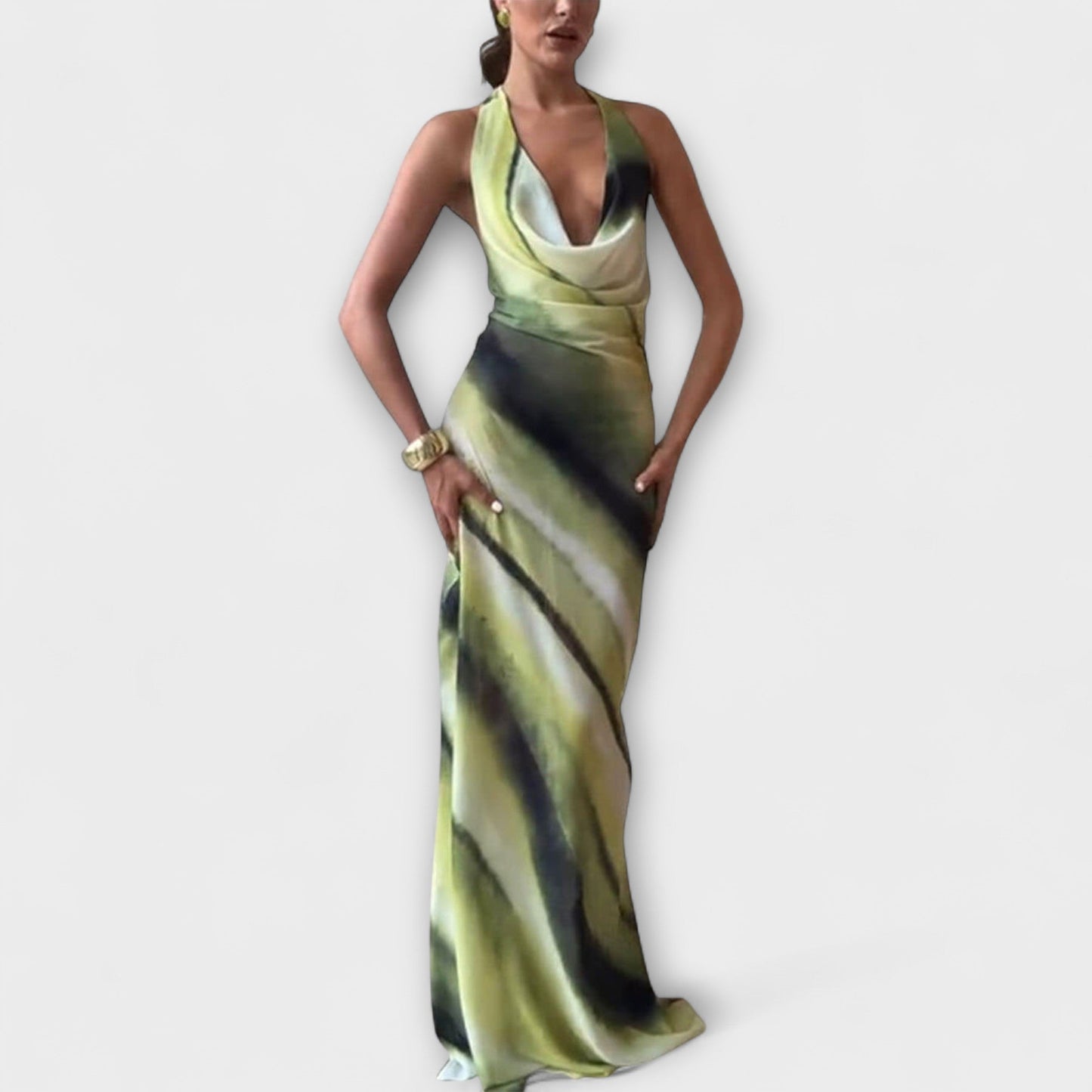 Klassisches Tie-Dye Gradient Maxikleid