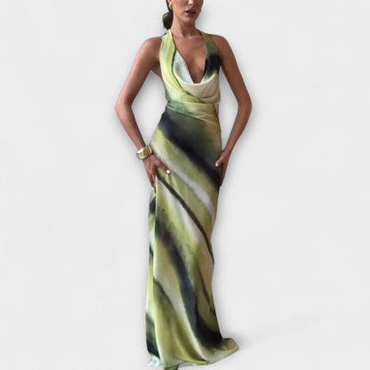 Klassisches Tie-Dye Gradient Maxikleid