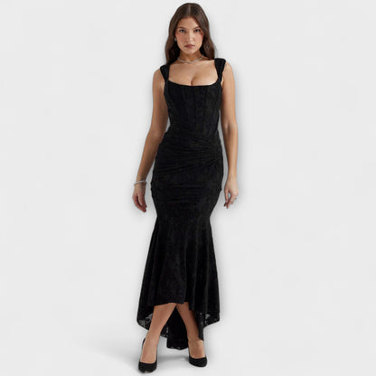 Renske - Langes Kleid mit elegantem und raffiniertem Korsett