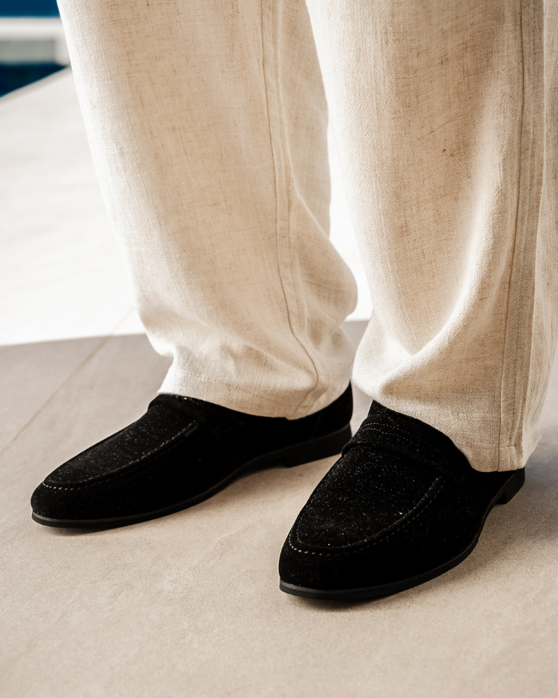 Old Money Wildleder Penny Loafers