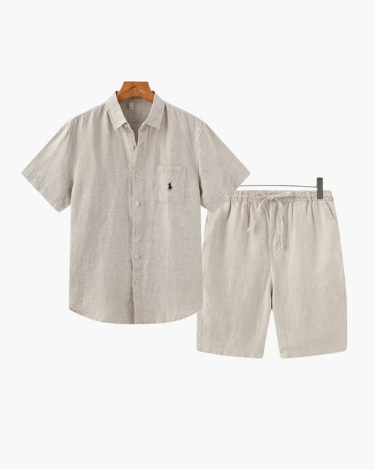 R. Ꮮаᴜгеn Leinen Kombi (Shorts)