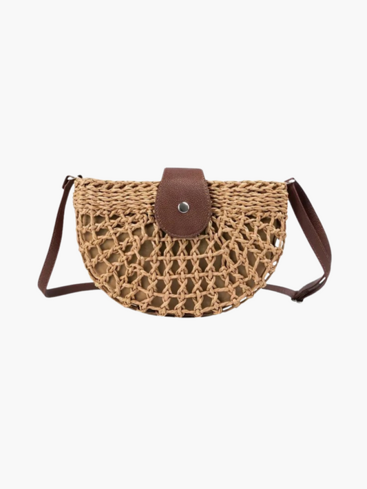 Palma Halbmond-Strohtasche