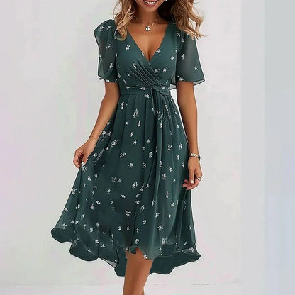 Annegret - Damenkleid mit V-Ausschnitt