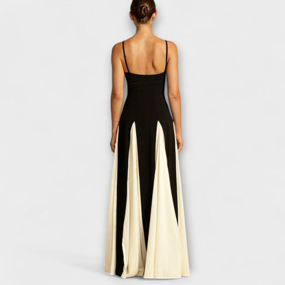 Ember - Klassisches Eleganz A-Linien Maxikleid mit Tüllpaneelen